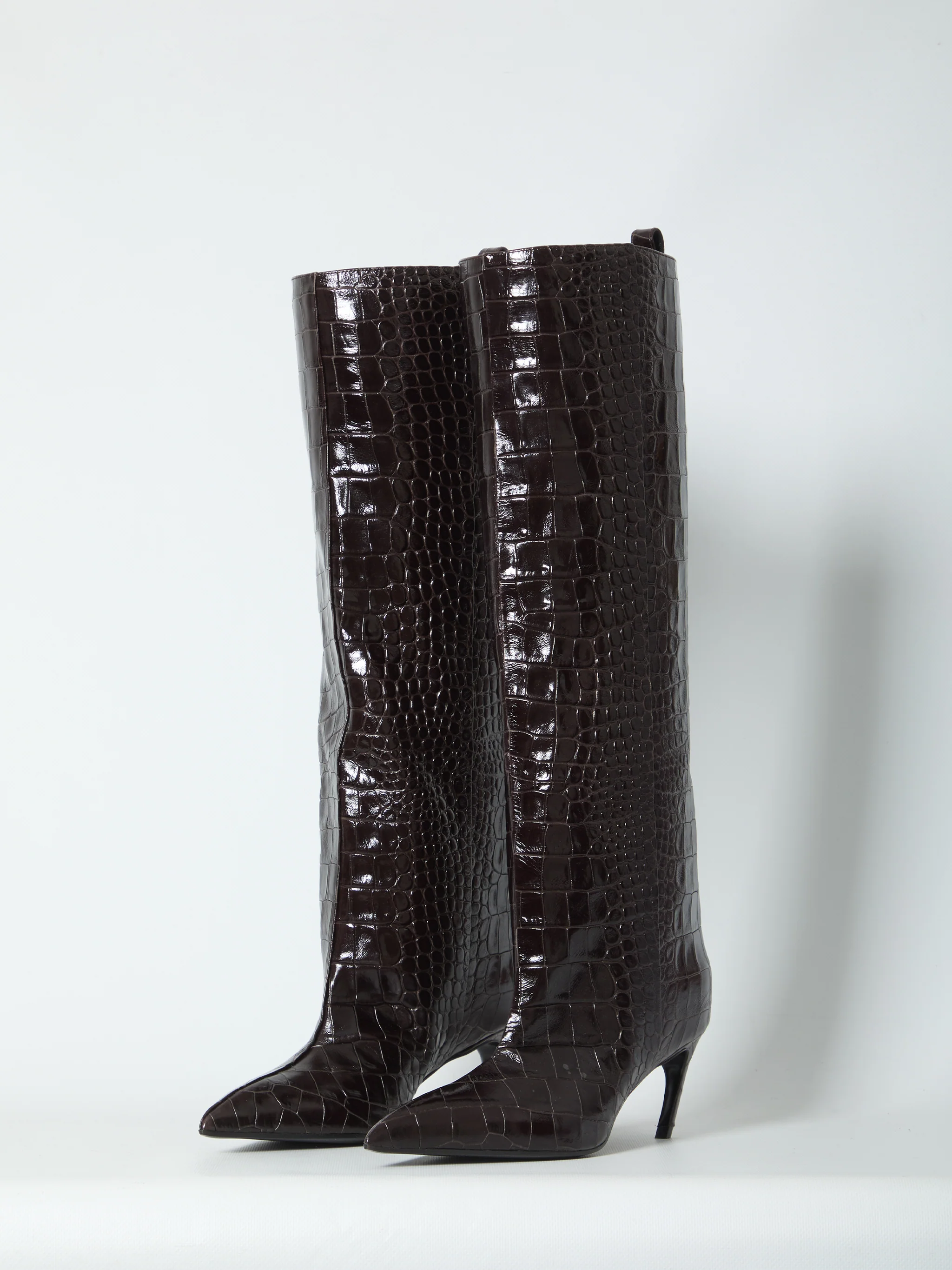 lea dark brown boots