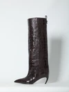 lea dark brown boots