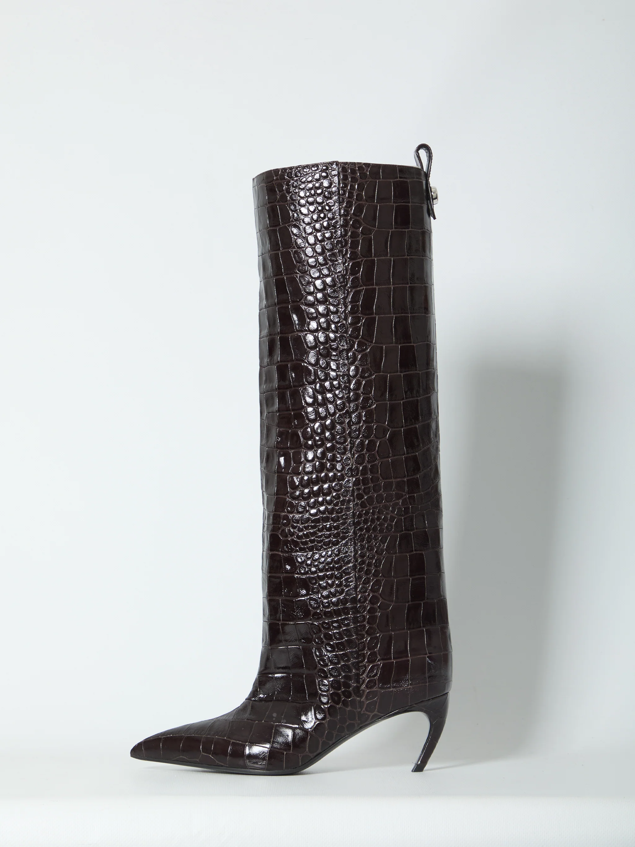 lea dark brown boots