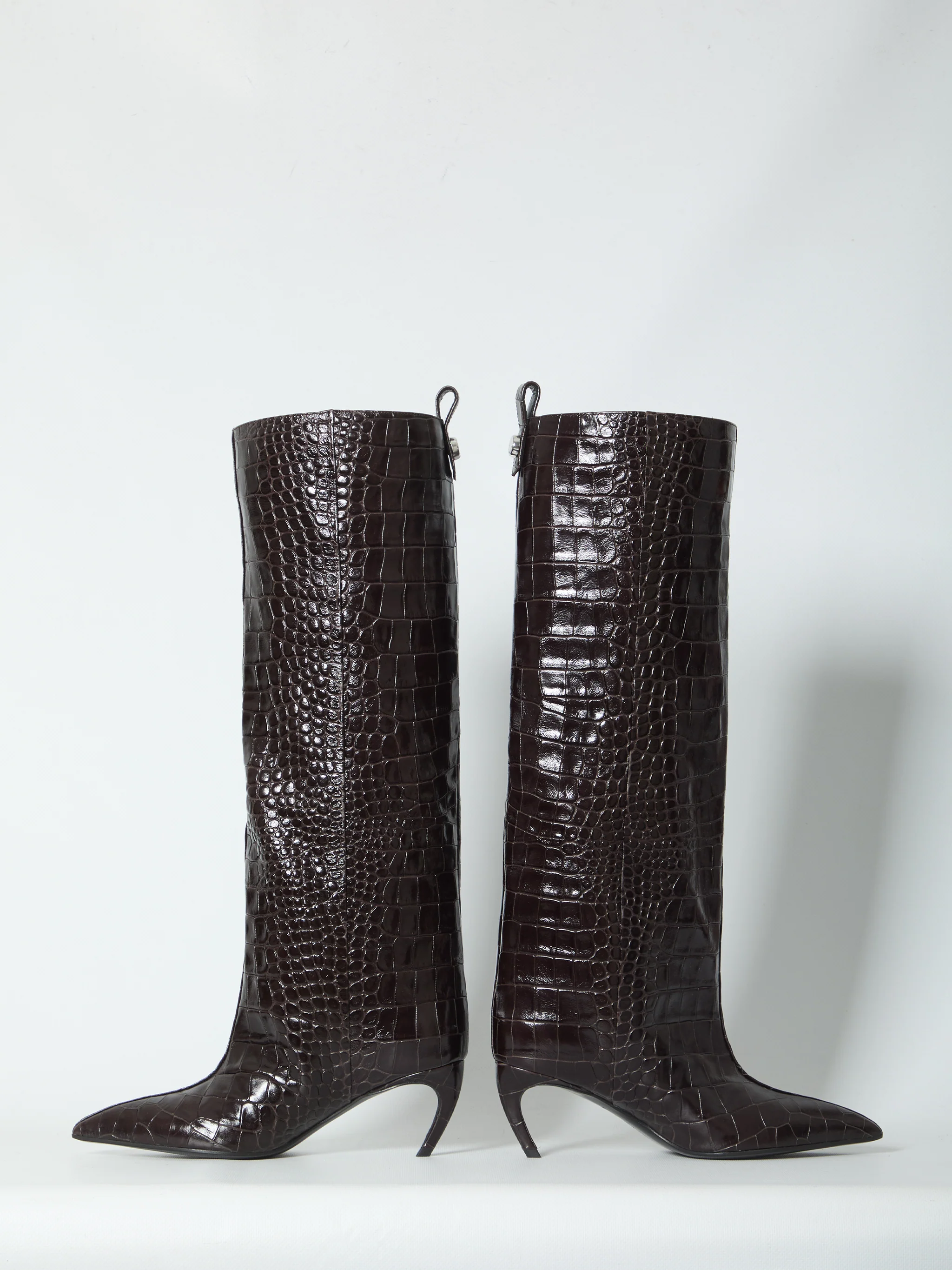 lea dark brown boots