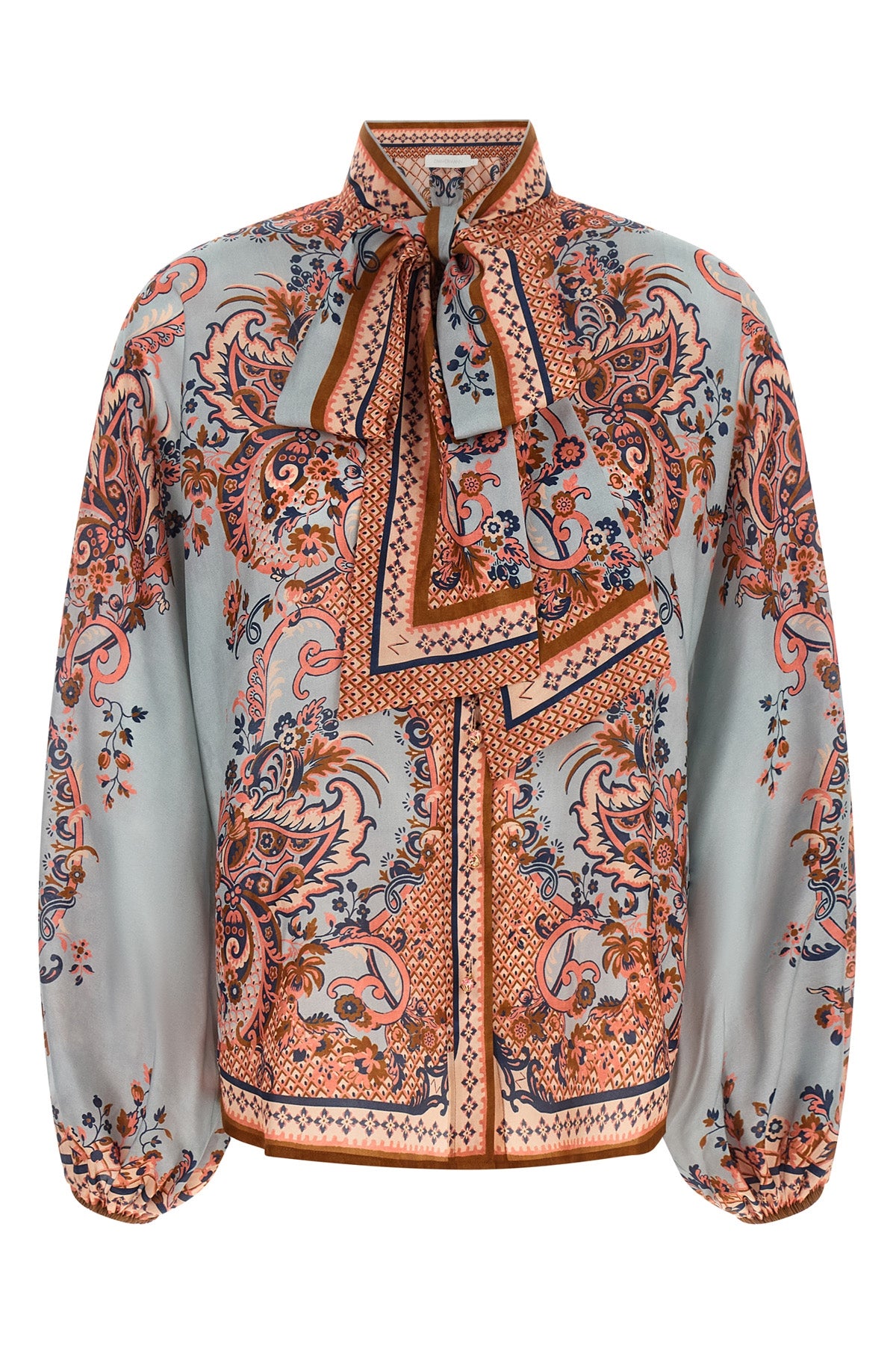 ZIMMERMANN 0 aster blouse in floral paisley print silk habotai