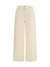wide-leg cotton denim jeans