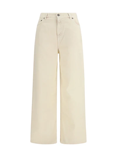 wide-leg cotton denim jeans