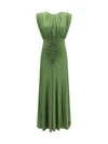 jersey gathered maxi dress