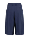 pleated bermuda shorts