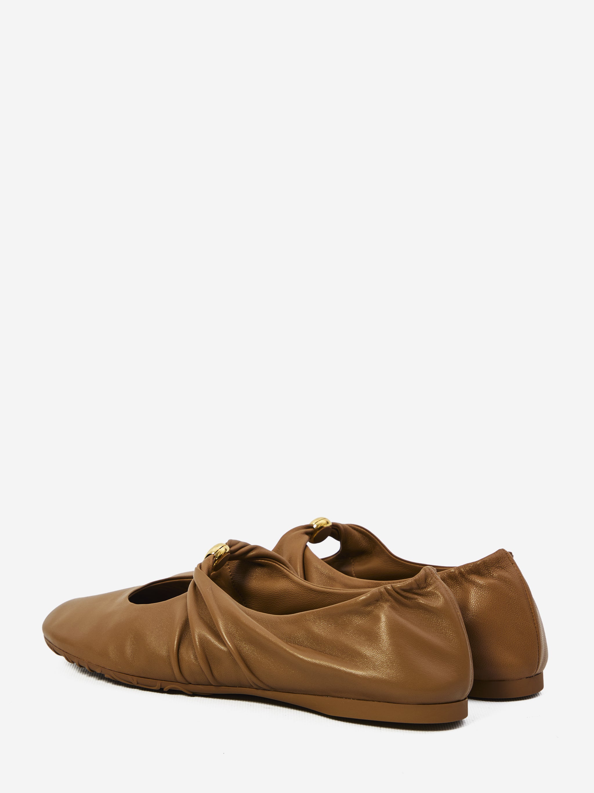 pebble ballerina flats in nappa