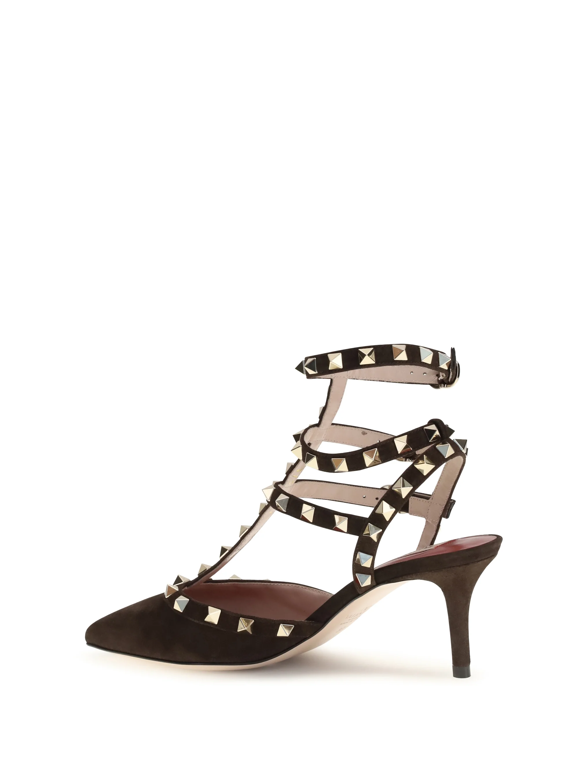 rockstud suede pumps