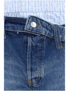denim shorts with boxer detail