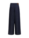 wide-leg jeans with pleats