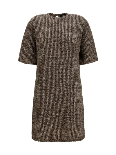 sequin-effect tweed dress