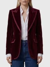 single-breasted velvet jacket