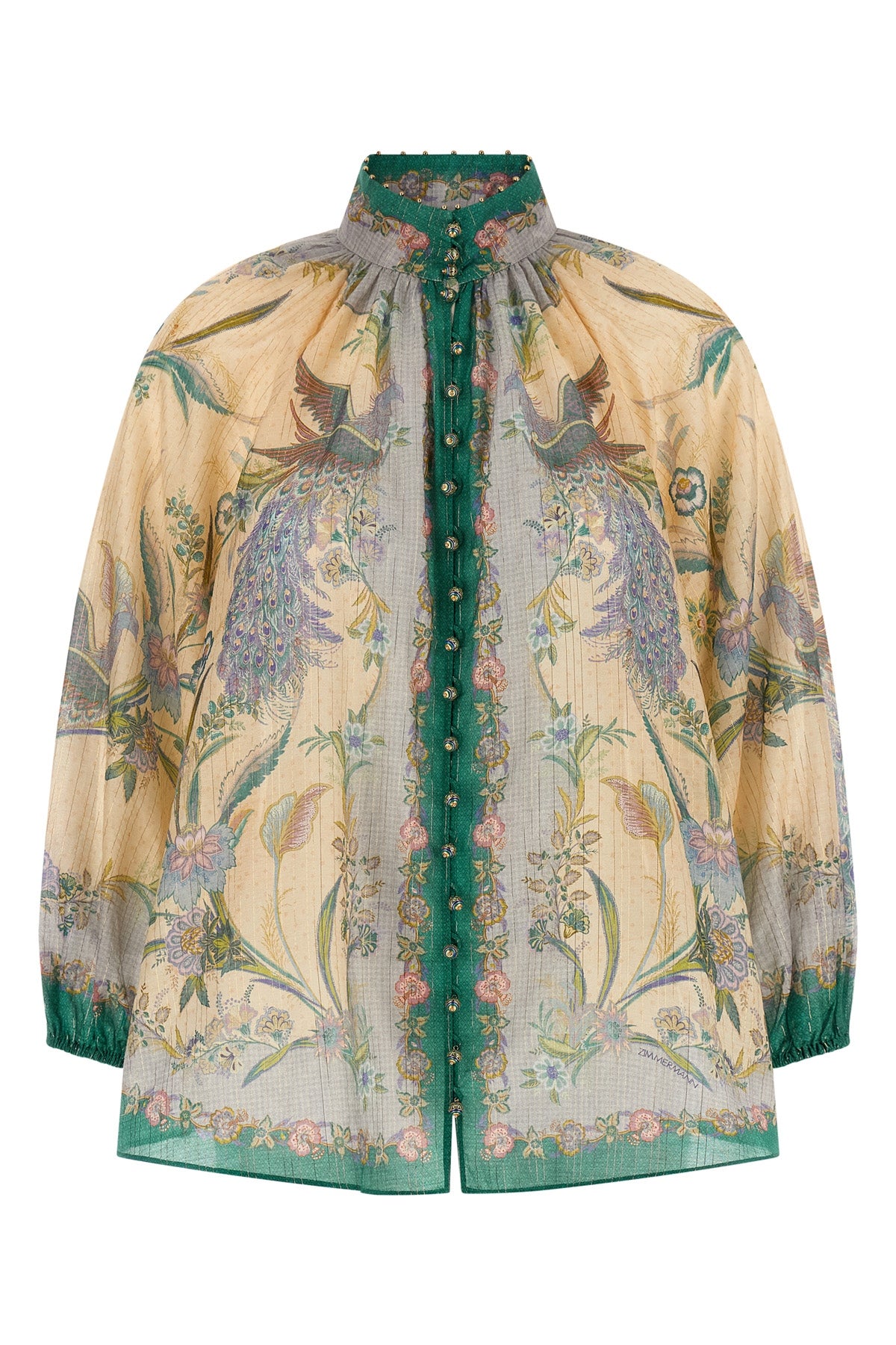ZIMMERMANN 0 indra blouse in cotton-silk blend