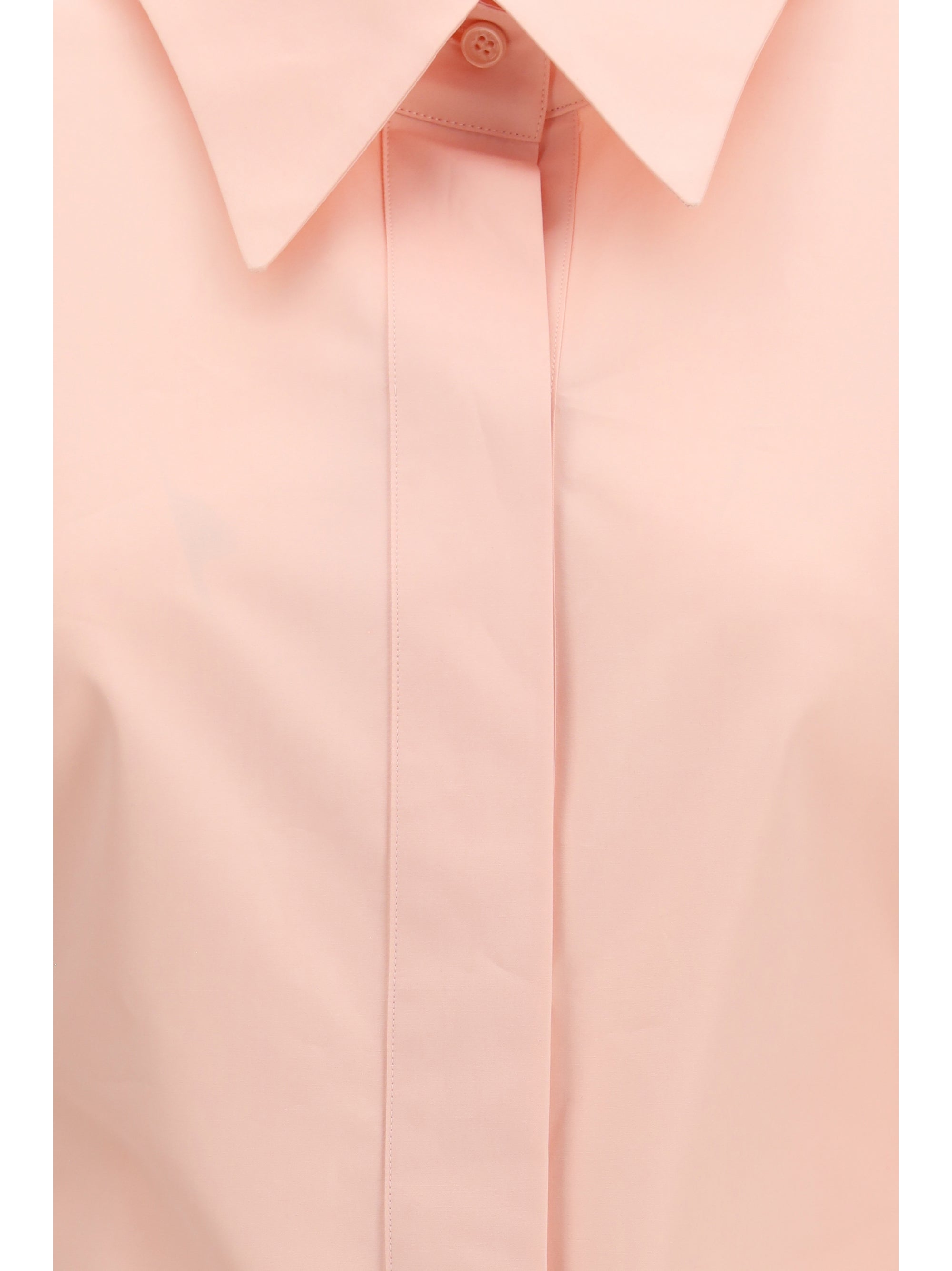 cut-out cotton poplin shirt