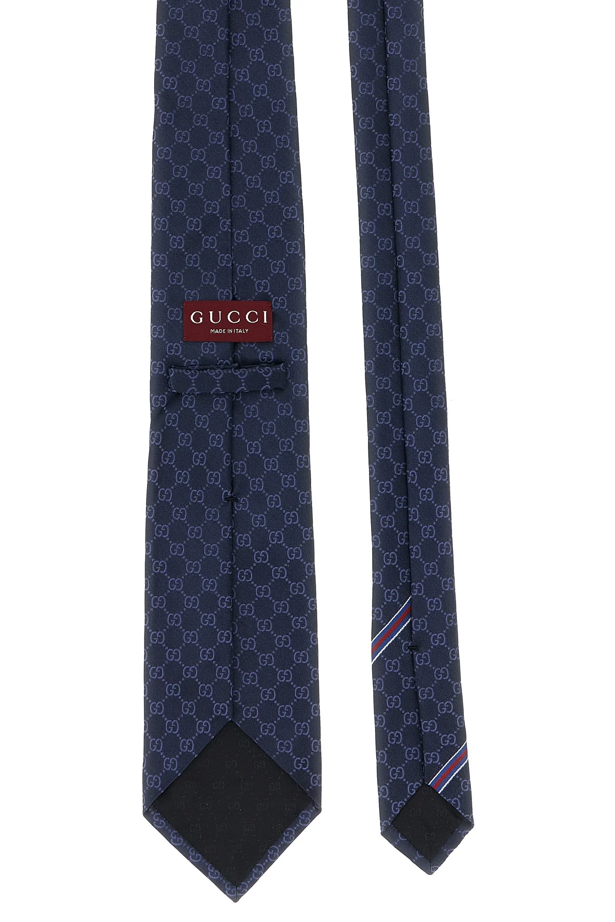 GUCCI OS double g blue silk tie