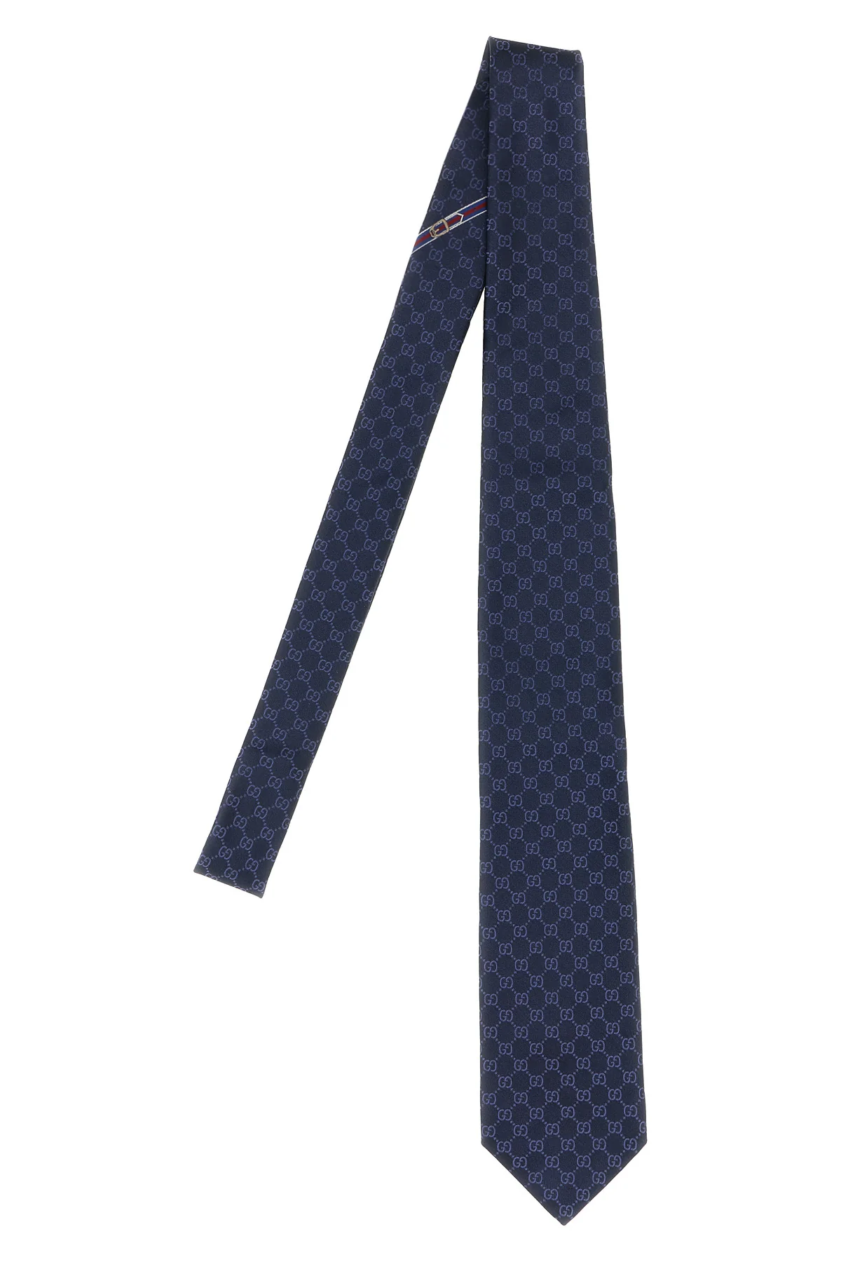 double g blue silk tie