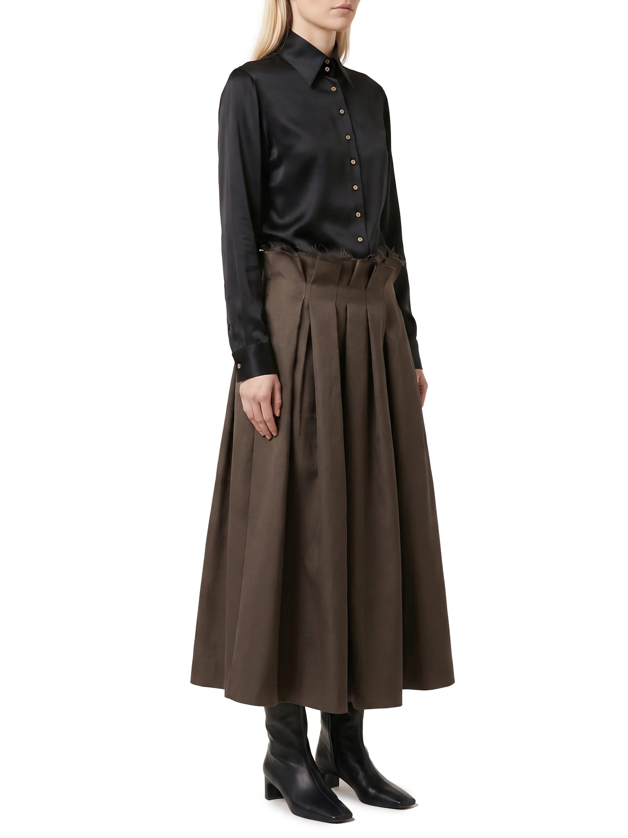 KHAITE 04 ivy shirt black 