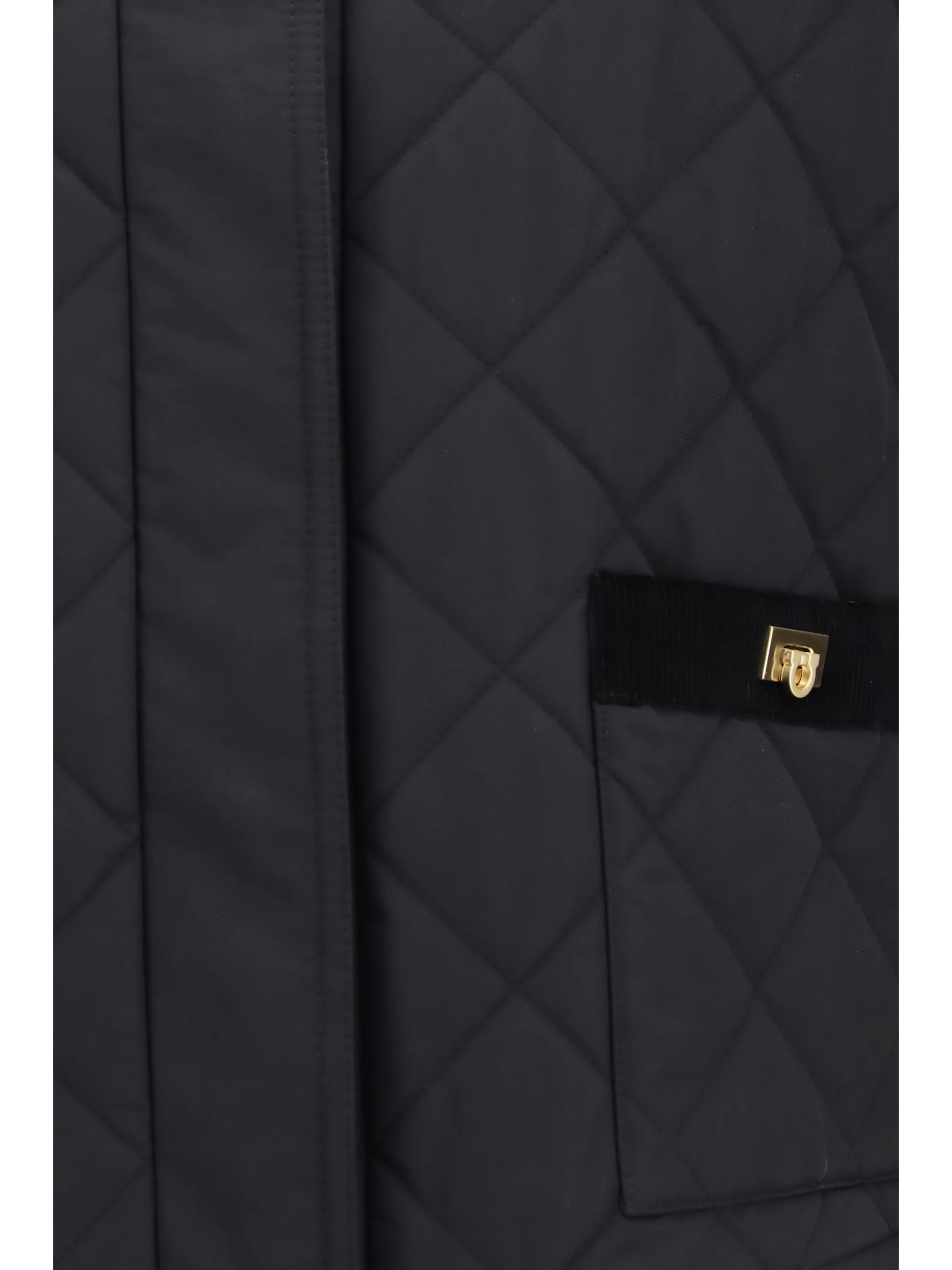 padded jacket with gancini buckles