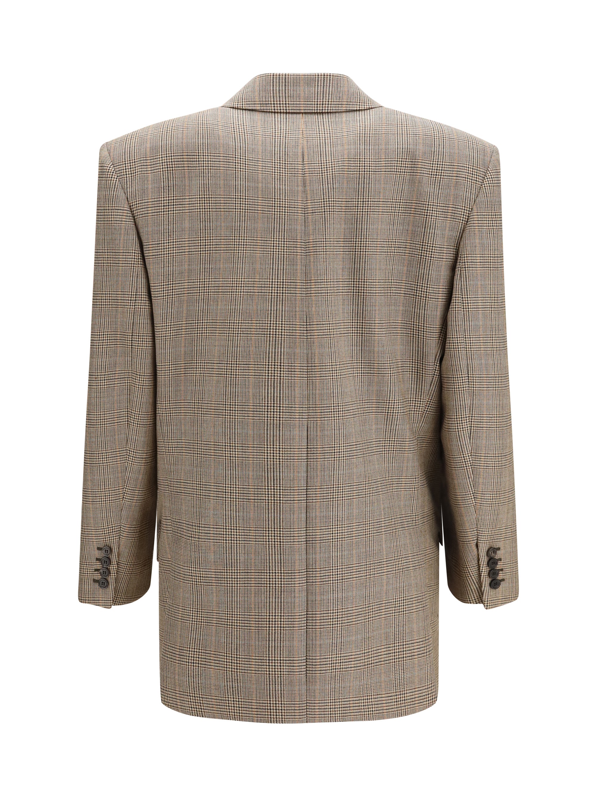 SAINT LAURENT 38 prince of wales houndstooth wool blazer