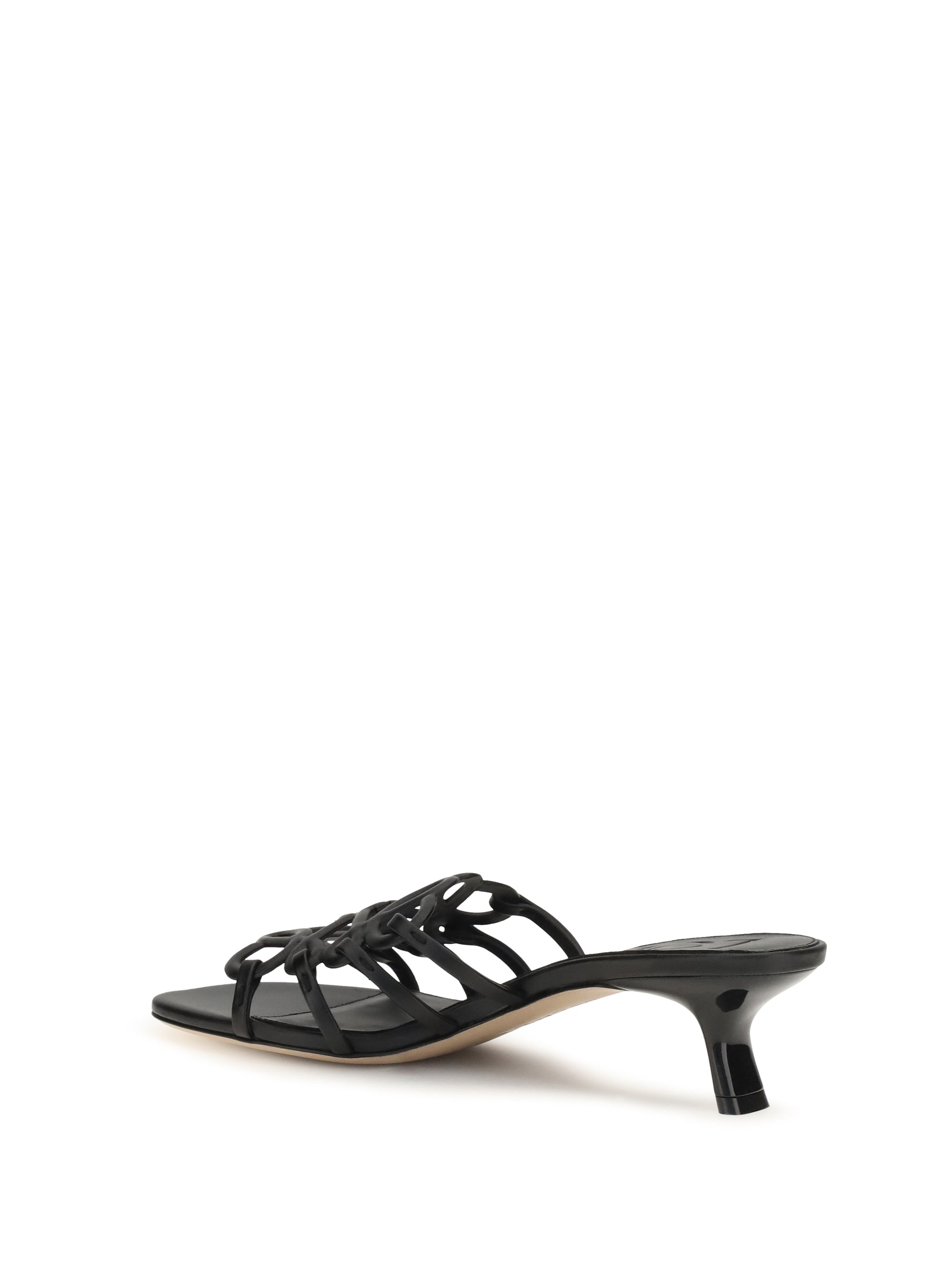 anagram petal leather slide sandals