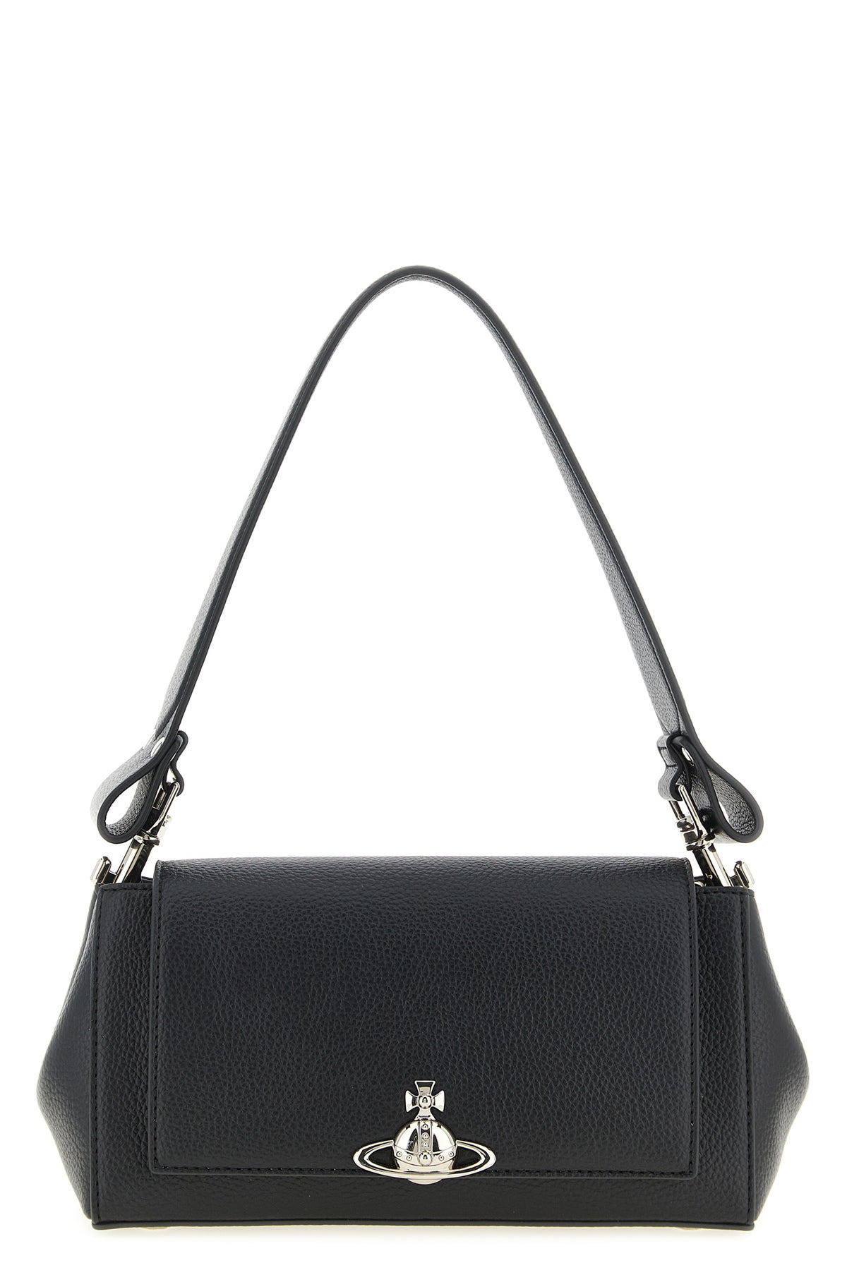 VIVIENNE WESTWOOD OS hazel shoulder bag in hammered leather-effect pu