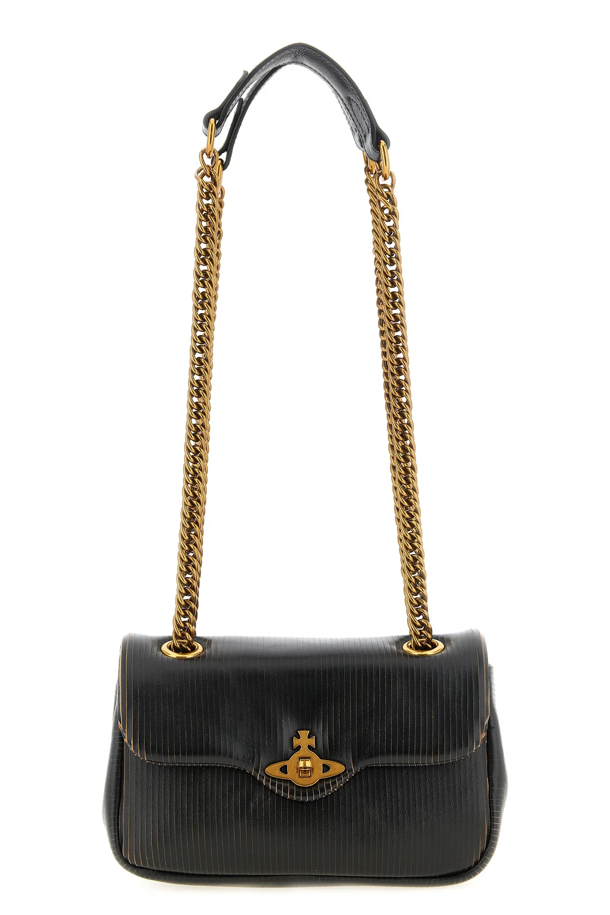 the vivienne westwood anita small shoulder bag in pure calf leather stands out