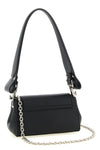 small hazel shoulder bag in hammered leather-effect pu