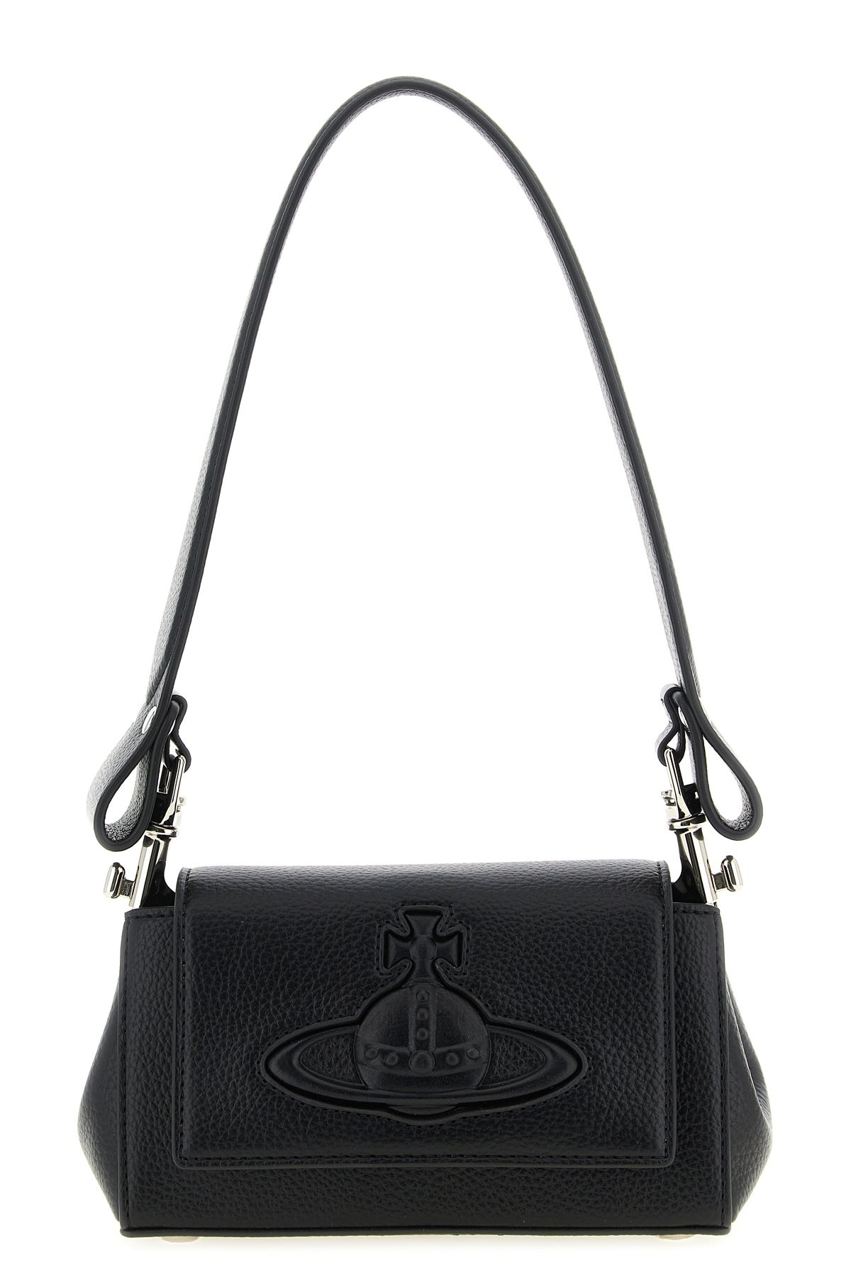 VIVIENNE WESTWOOD OS small hazel shoulder bag in hammered leather-effect pu