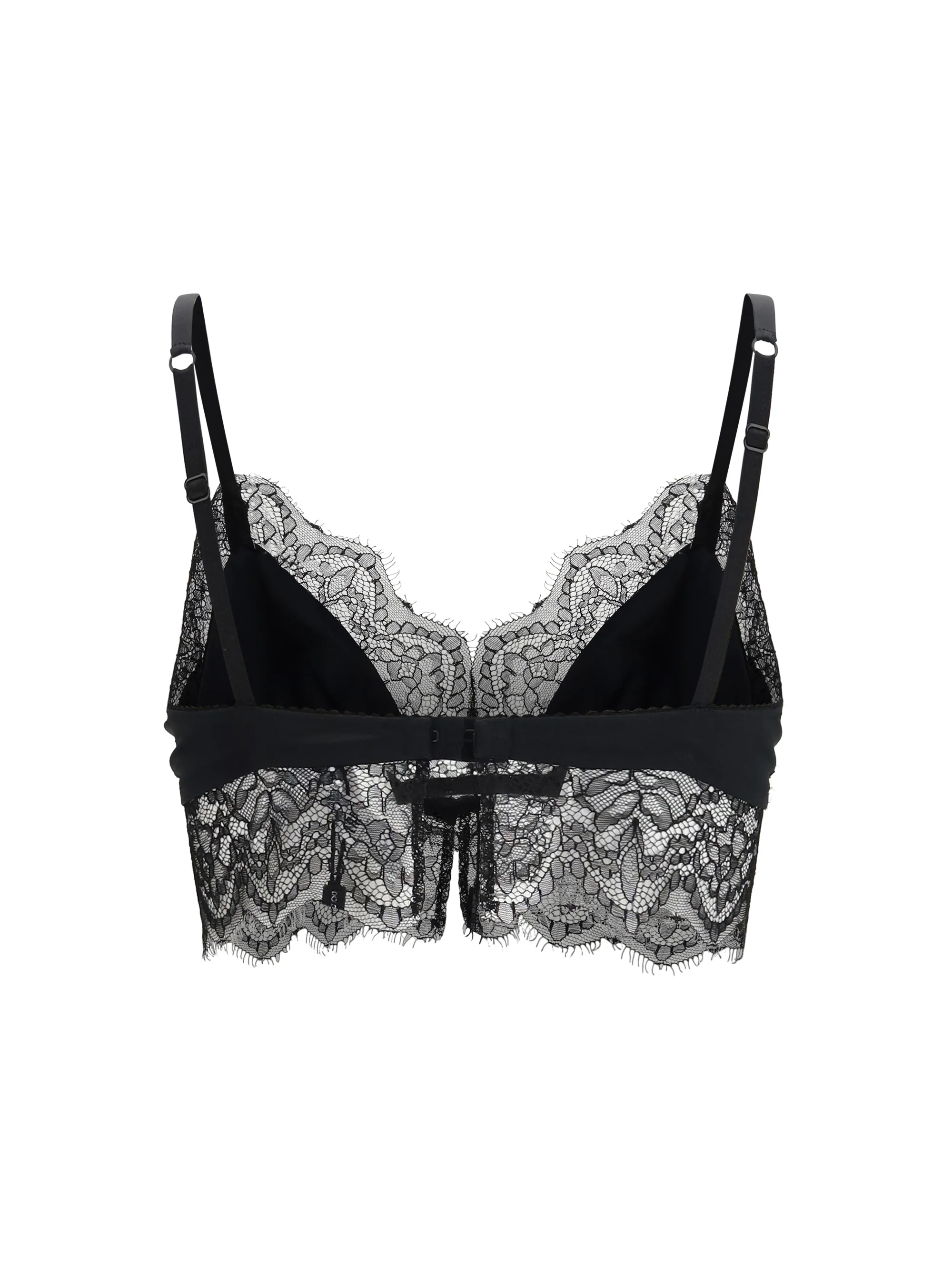 satin soft-cup bralette bra with lace