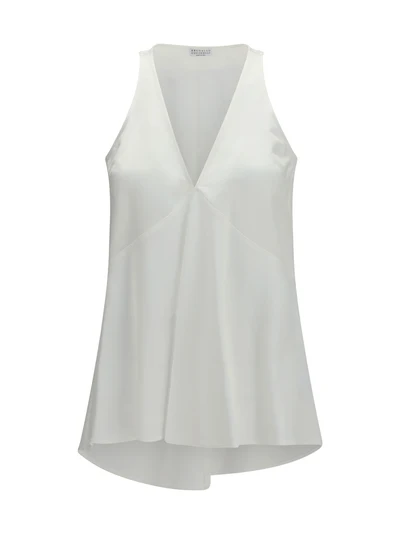 cotton and silk satin top