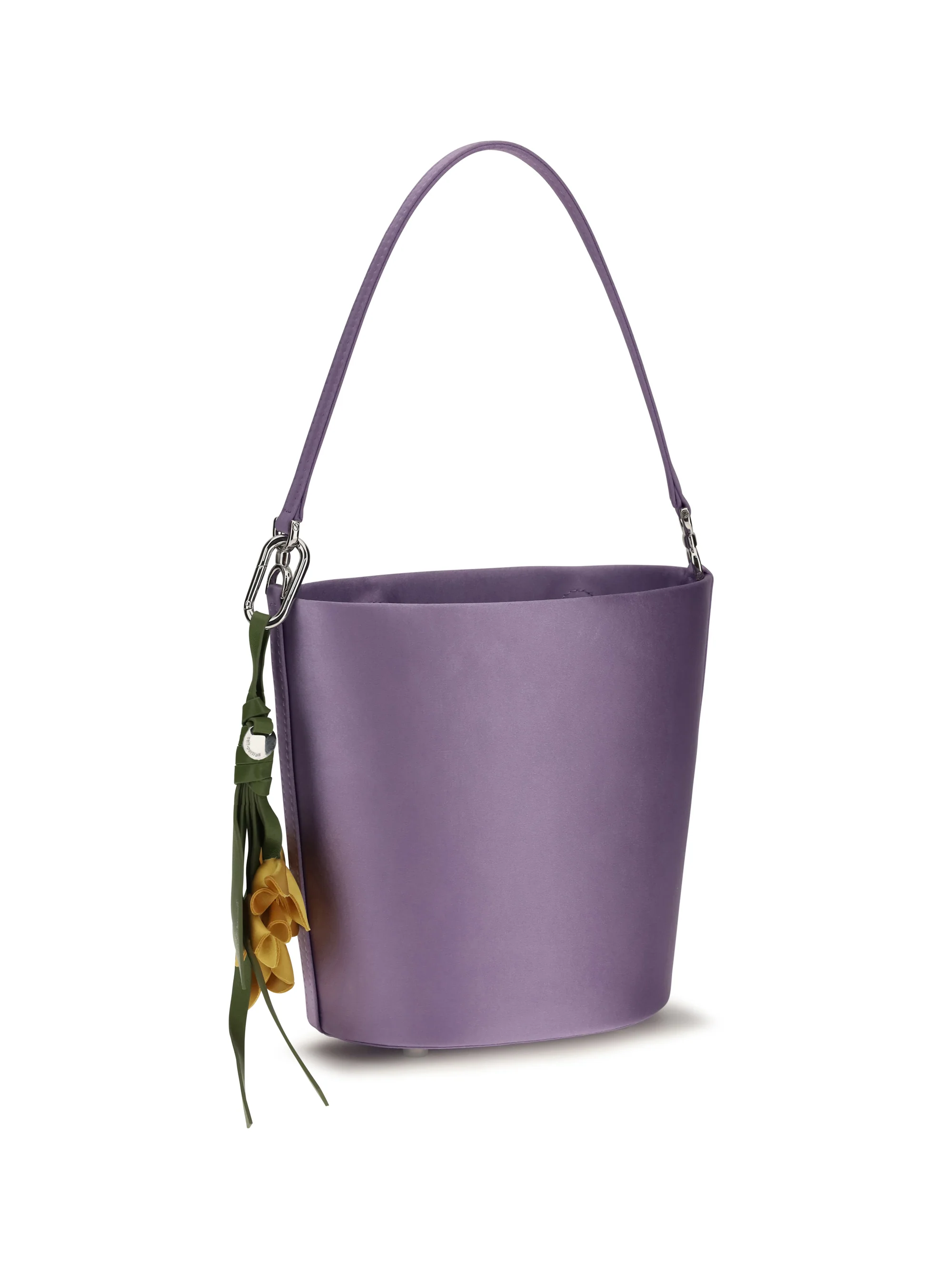 SELF-PORTRAIT OS satin bucket bag