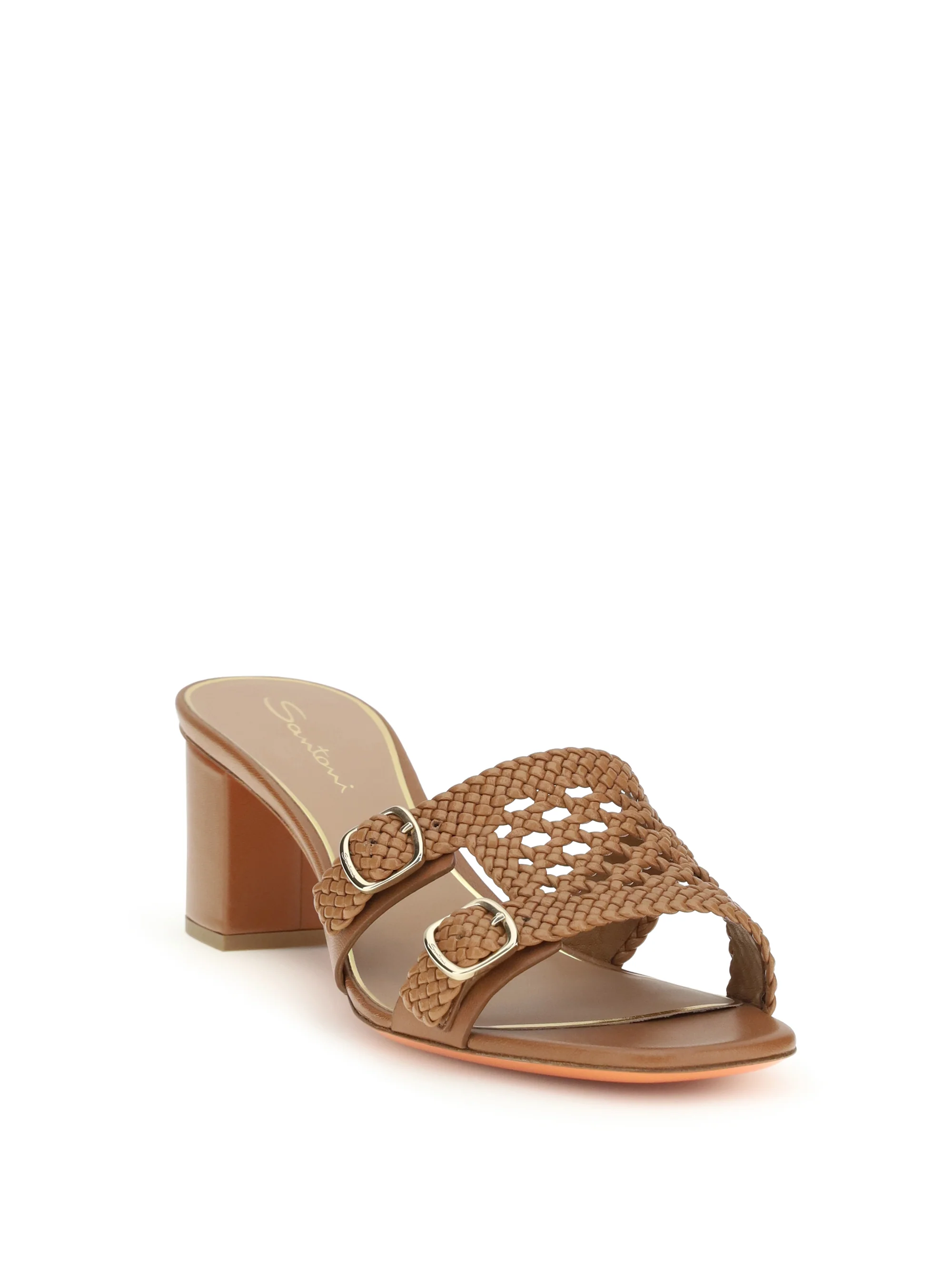 SANTONI 36 woven didi leather sandals