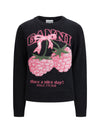 raspberry detail sweater