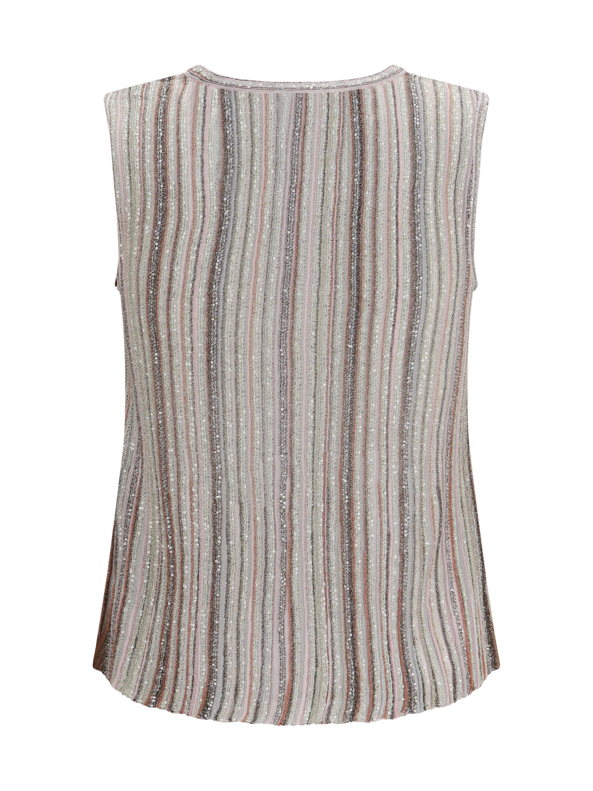 sleeveless ribbed sequin top