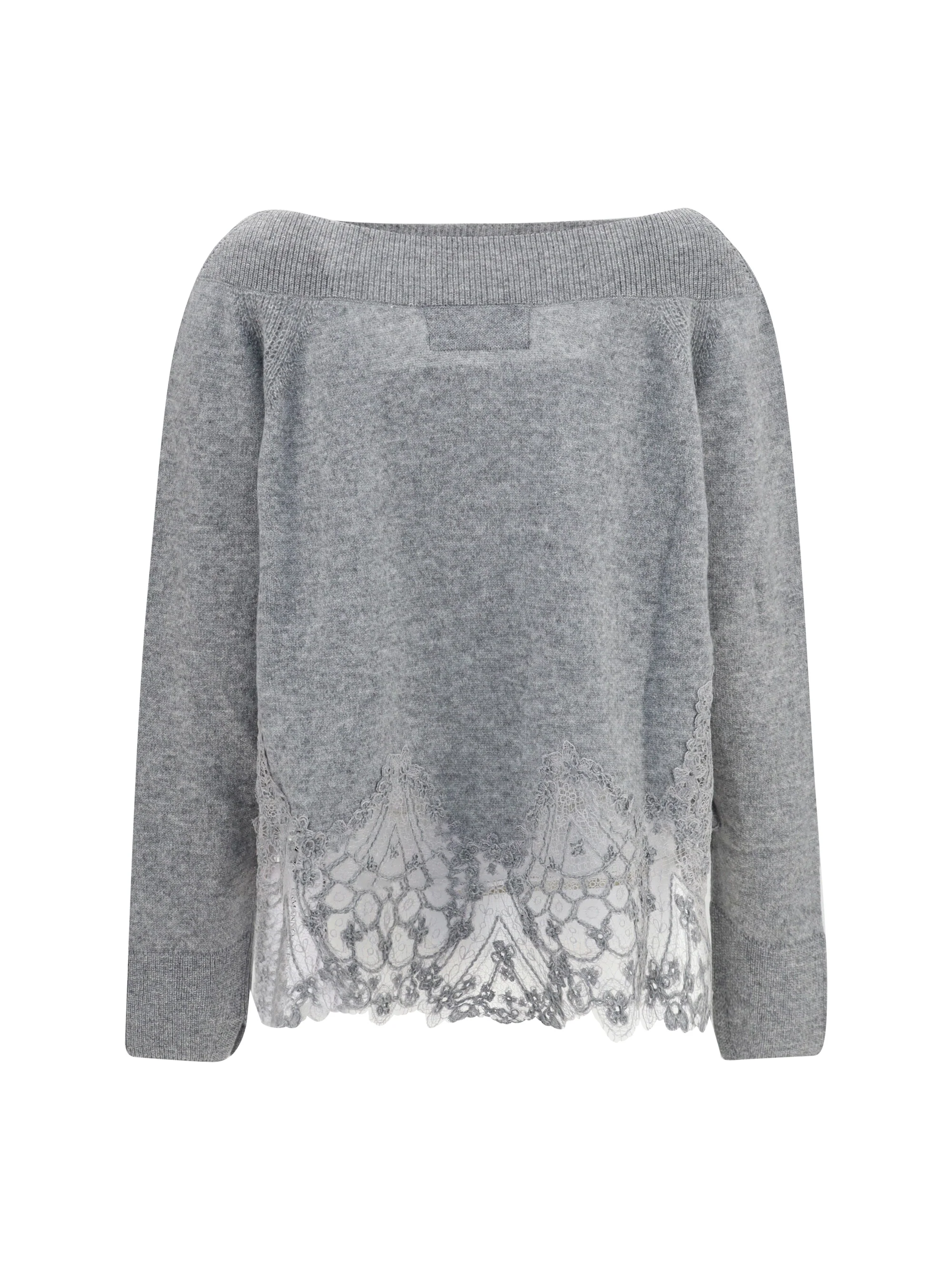 ERMANNO SCERVINO 40 boat neck lace sweater