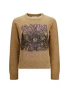 teddy brushed alpaca crewneck sweater