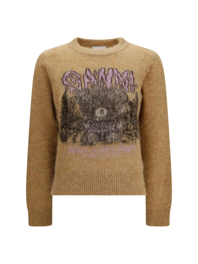teddy brushed alpaca crewneck sweater
