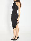 draped midi dress