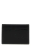 black leather grain de poudre metallic logo tone on tone