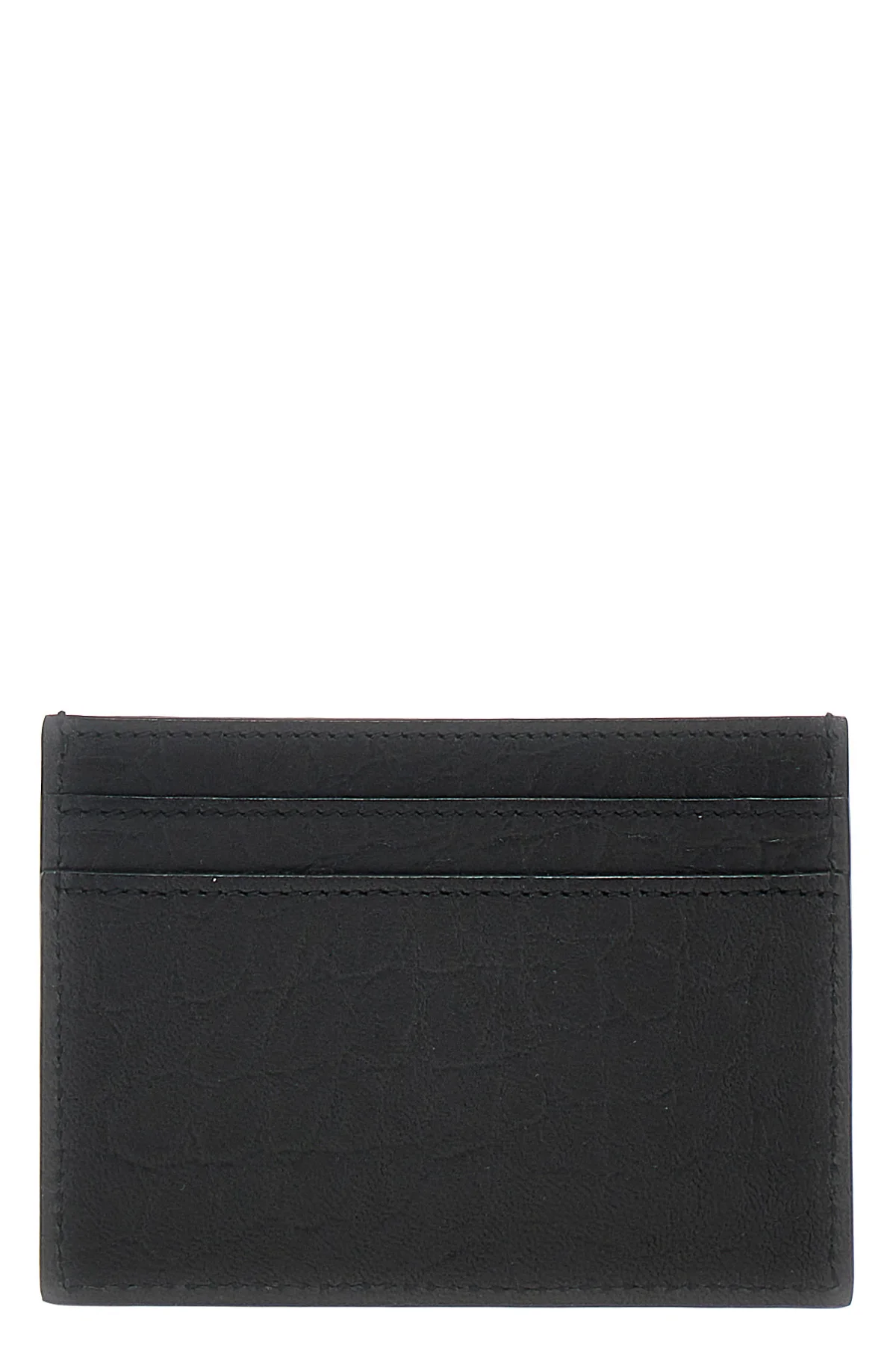 SAINT LAURENT OS cassandre crocodile print leather card holder