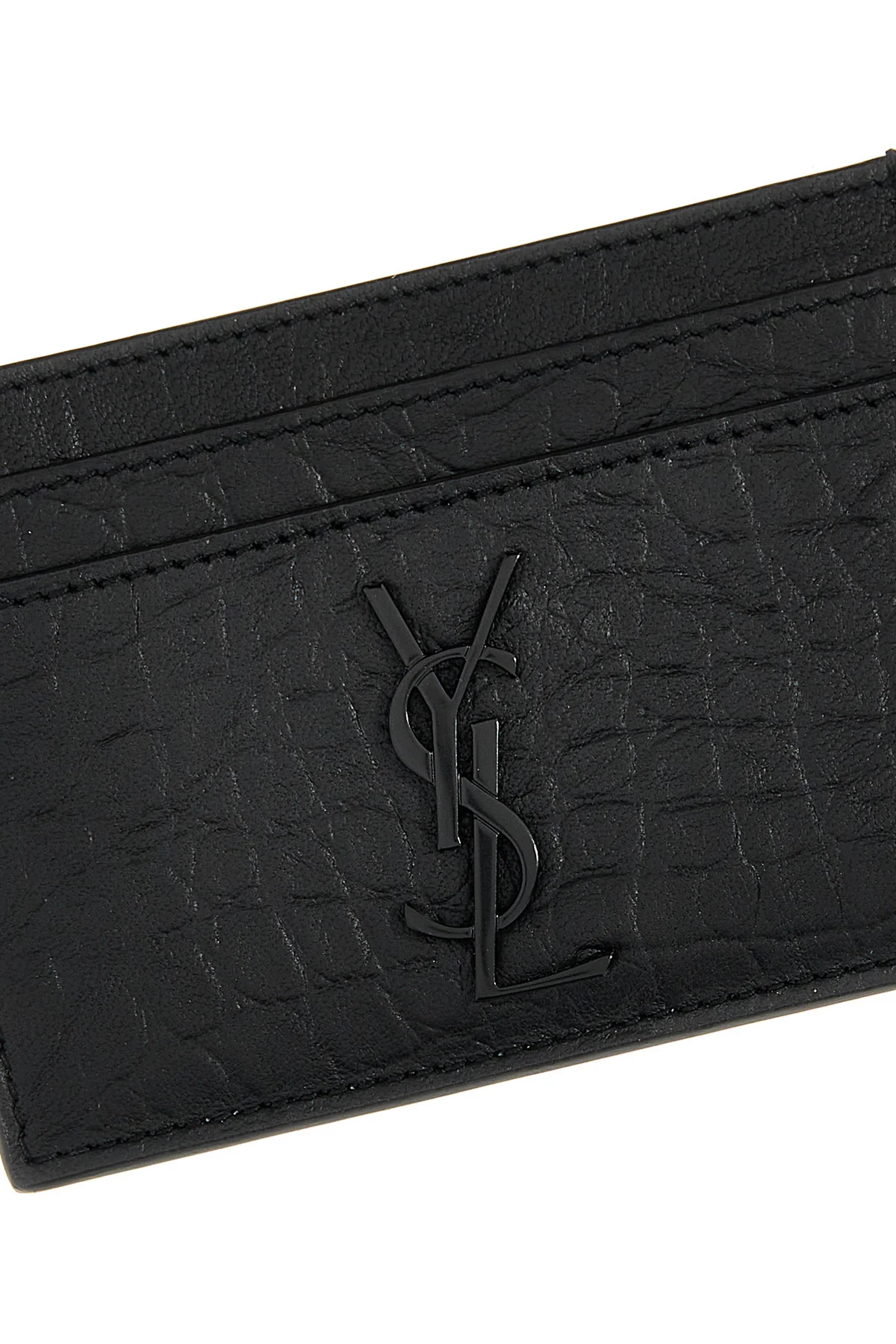 cassandre crocodile print leather card holder