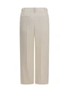 cigarette pants in fluid viscose and linen twill