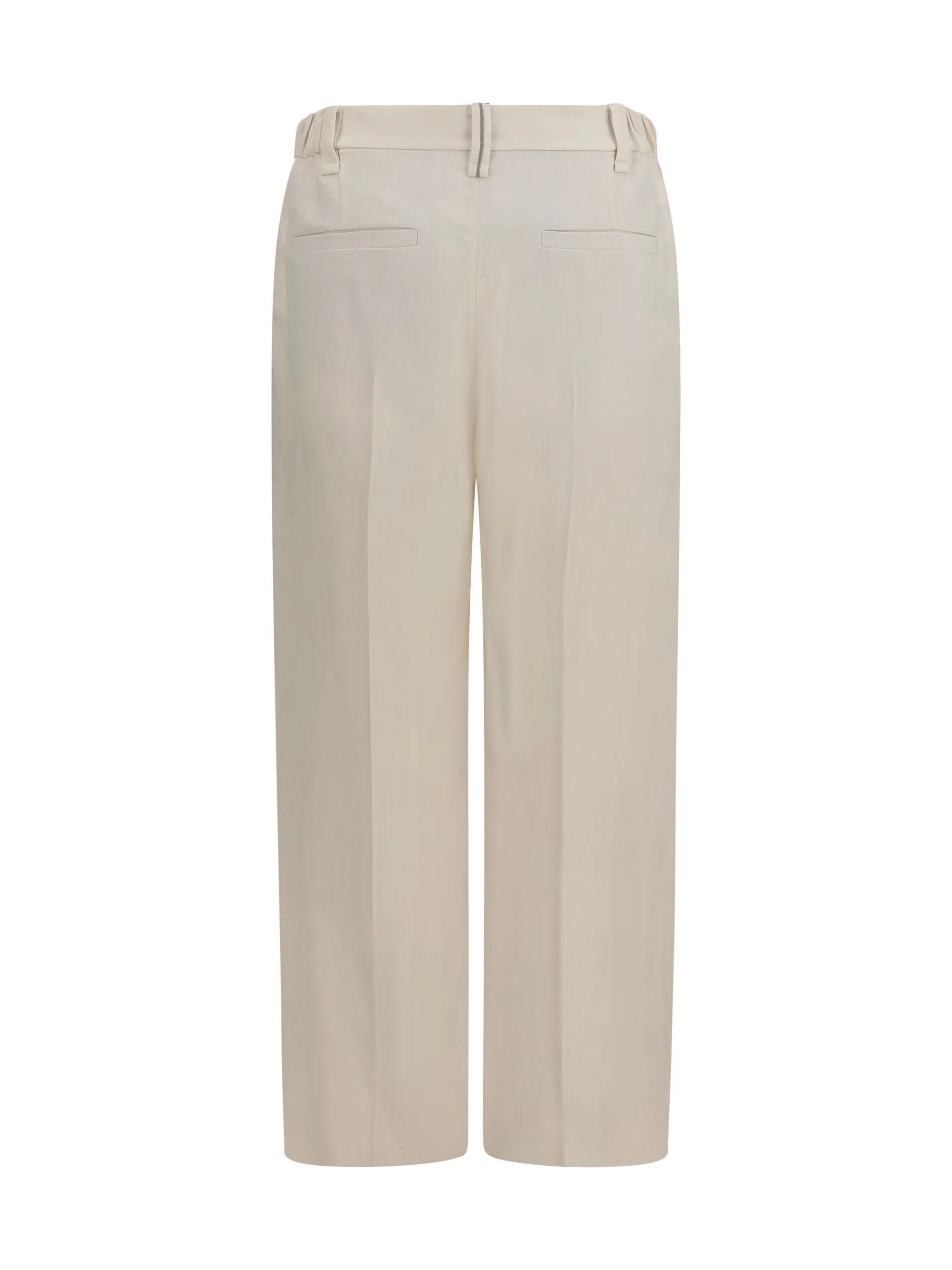 cigarette pants in fluid viscose and linen twill