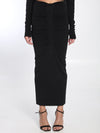 ruched long skirt