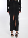 ruched long skirt