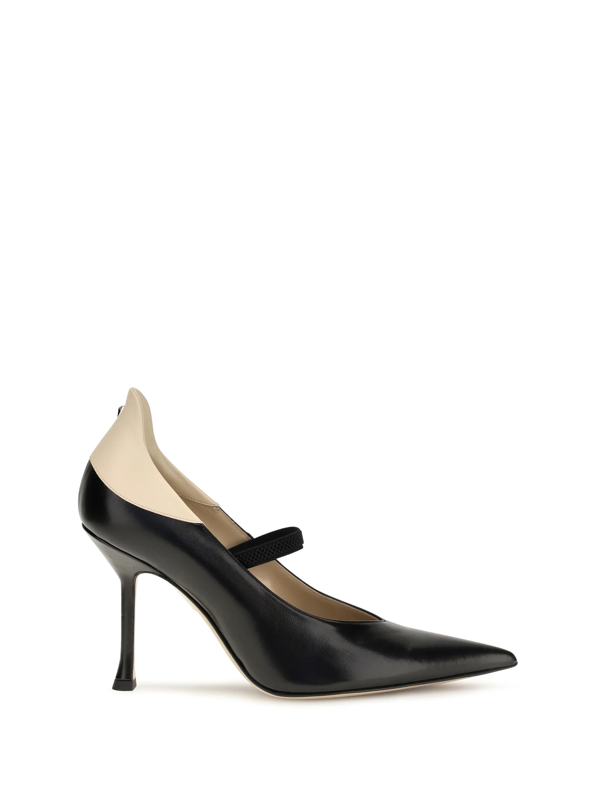 FENDI 35 two-tone calfskin pumps