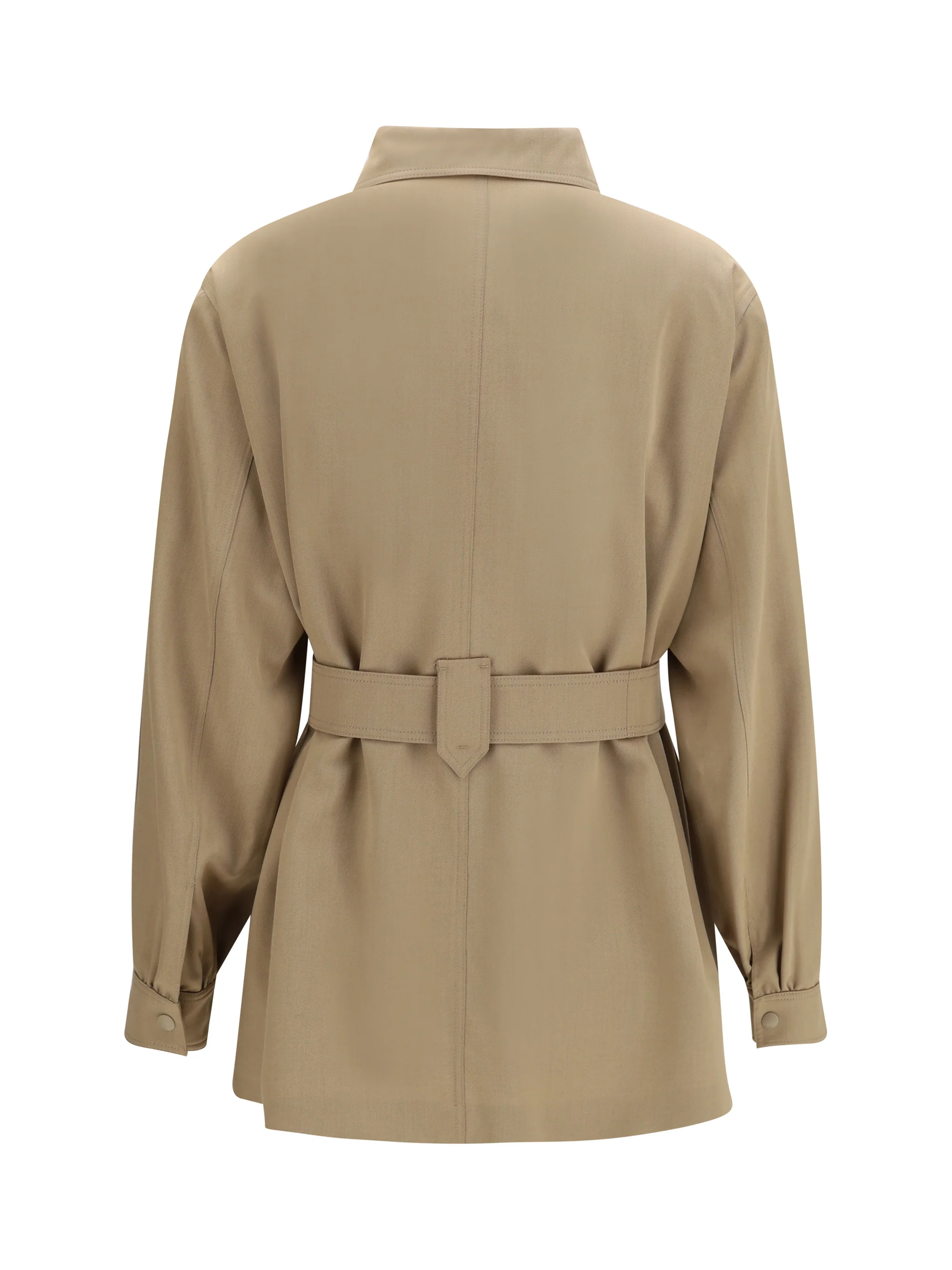 MAX MARA 40 wool jacket-shirt with belt