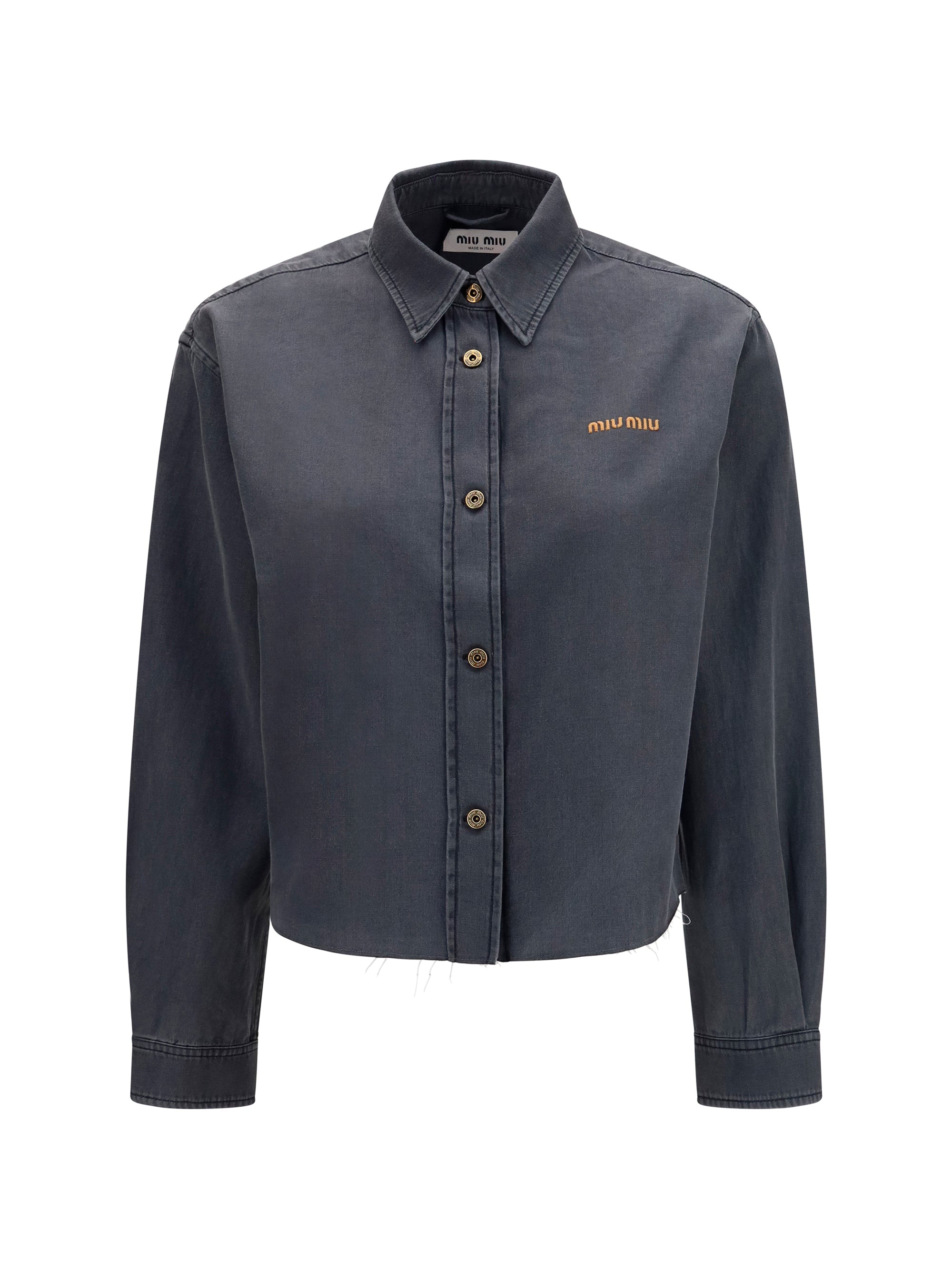 MIU MIU 38 denim-style cotton shirt