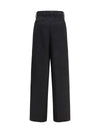 wide-leg pants with all-over jacquard pattern