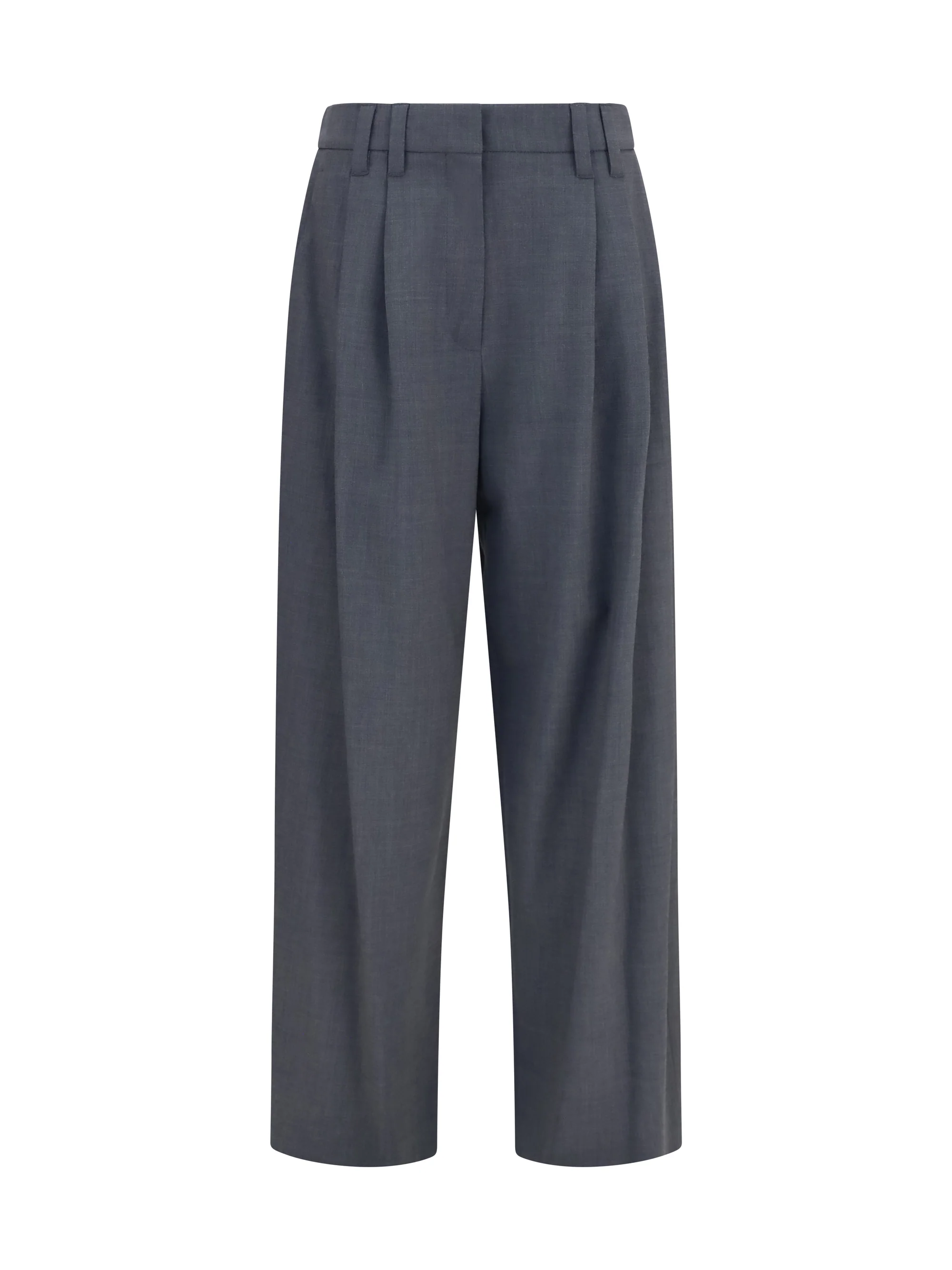 tropical wool tailored pants with monili detail
