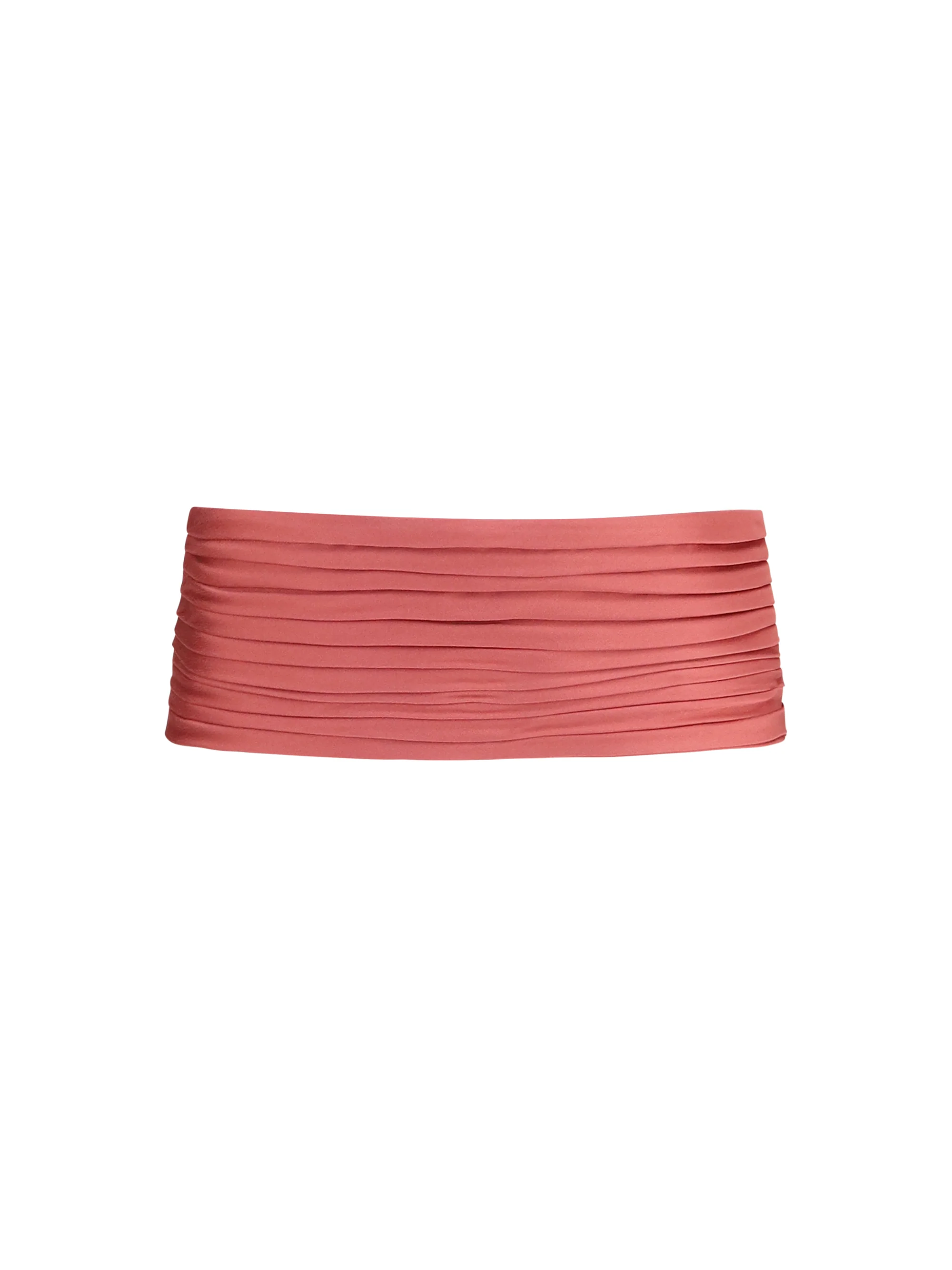 satin pleated waist belt